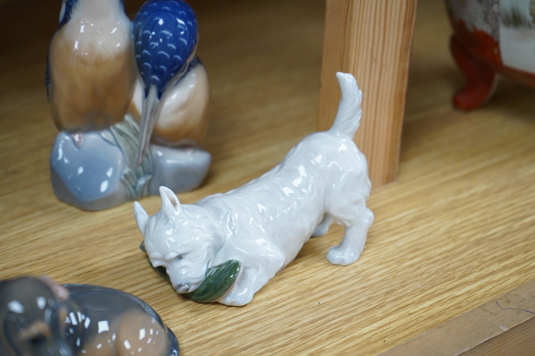 A group of seven Royal Copenhagen animals, tallest 18cm